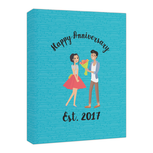 Custom Happy Anniversary Canvas Print - 16x20 (Personalized)