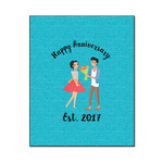 Happy Anniversary Wood Print - 16x20 (Personalized)