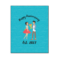 Happy Anniversary Wood Print - 16x20 (Personalized)