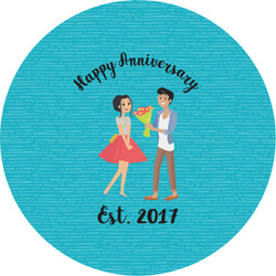 Happy Anniversary Multipurpose Round Labels - 2" (Personalized)