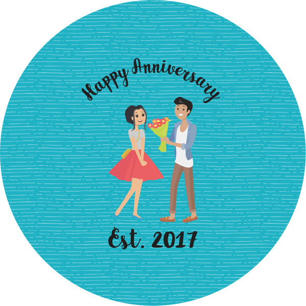 Custom Happy Anniversary Multipurpose Round Labels - 2" (Personalized)