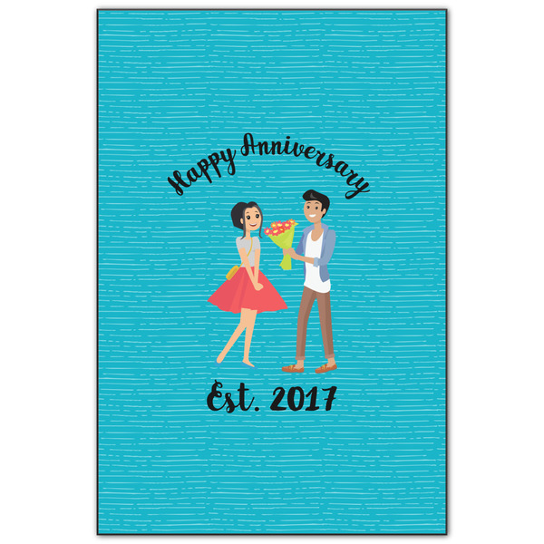 Custom Happy Anniversary Wood Print - 20x30 (Personalized)