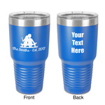 Happy Anniversary 30 oz Stainless Steel Tumbler - Royal Blue - Double-Sided (Personalized)