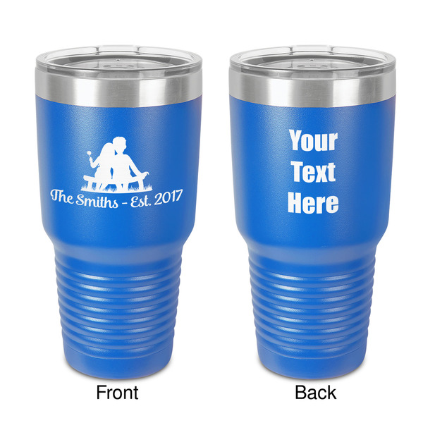 Custom Happy Anniversary 30 oz Stainless Steel Tumbler - Royal Blue - Double-Sided (Personalized)