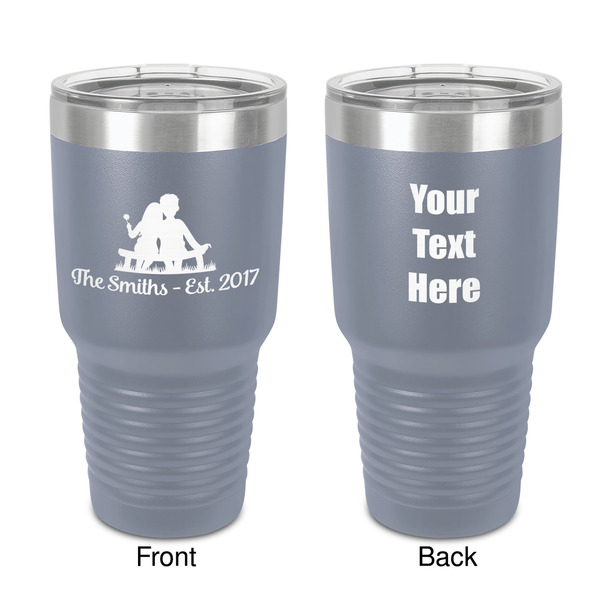 Custom Happy Anniversary 30 oz Stainless Steel Tumbler - Grey - Double-Sided (Personalized)