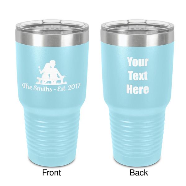 Custom Happy Anniversary 30 oz Stainless Steel Tumbler - Teal - Double-Sided (Personalized)