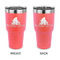 Happy Anniversary 30 oz Stainless Steel Ringneck Tumblers - Coral - Double Sided - APPROVAL