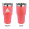 Happy Anniversary 30 oz Stainless Steel Ringneck Tumblers - Coral - Single Sided - APPROVAL