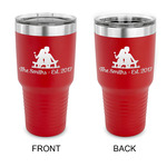 Happy Anniversary 30 oz Stainless Steel Tumbler - Red - Double Sided (Personalized)
