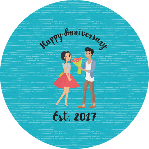 Custom Happy Anniversary Multipurpose Round Labels - 5" (Personalized)