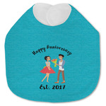 Happy Anniversary Jersey Knit Baby Bib w/ Couple's Names