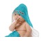 Happy Anniversary Baby Hooded Towel on Child