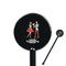 Happy Anniversary Black Plastic 5.5" Stir Stick - Round - Closeup