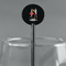 Happy Anniversary Black Plastic 5.5" Stir Stick - Round - Main