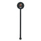 Happy Anniversary Black Plastic 5.5" Stir Stick - Round - Single Stick