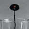 Happy Anniversary Black Plastic 7" Stir Stick - Oval - Main