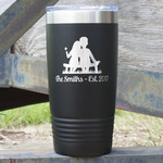 Happy Anniversary 20 oz Stainless Steel Tumbler - Black - Single Sided (Personalized)