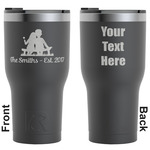 Happy Anniversary RTIC Tumbler - Black - Engraved Front & Back (Personalized)