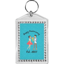 Happy Anniversary Bling Keychain (Personalized)