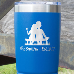Happy Anniversary 20 oz Stainless Steel Tumbler - Royal Blue - Double Sided (Personalized)