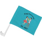 Happy Anniversary Car Flag - Small w/ Couple's Names