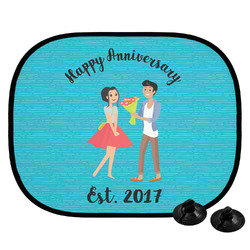 Happy Anniversary Car Side Window Sun Shade (Personalized)