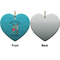 Happy Anniversary Ceramic Flat Ornament - Heart Front & Back (APPROVAL)