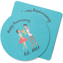 Happy Anniversary Rubber Backed Coaster (Personalized)