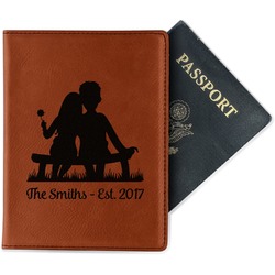 Happy Anniversary Passport Holder - Faux Leather (Personalized)