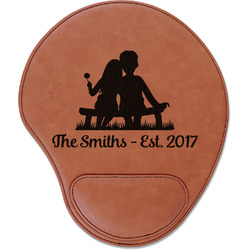 Happy Anniversary Leatherette Mouse Pad with Wrist Support (Personalized)