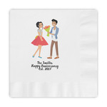 Happy Anniversary Embossed Decorative Napkins (Personalized)