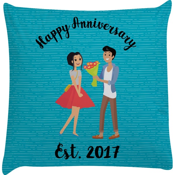 Custom Happy Anniversary Decorative Pillow Case (Personalized)