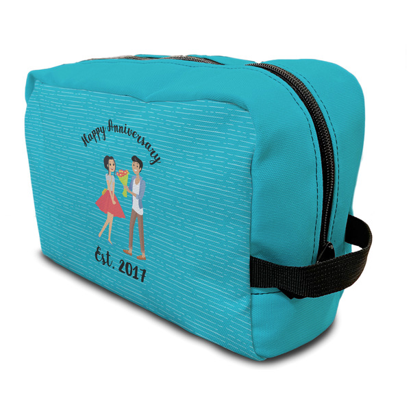 Custom Happy Anniversary Toiletry Bag / Dopp Kit (Personalized)