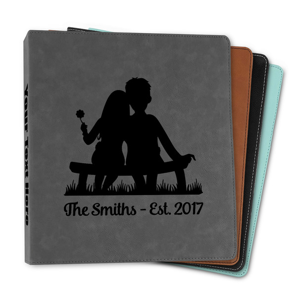 Custom Happy Anniversary Leather Binder - 1" (Personalized)