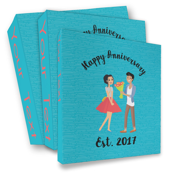 Custom Happy Anniversary 3 Ring Binder - Full Wrap (Personalized)