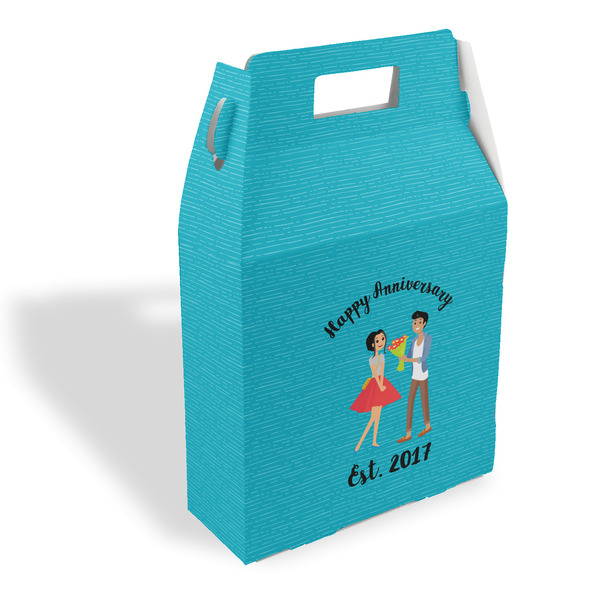 Custom Happy Anniversary Gable Favor Box (Personalized)