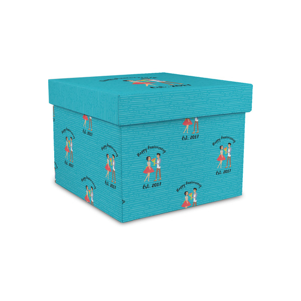 Custom Happy Anniversary Gift Box with Lid - Canvas Wrapped - Small (Personalized)