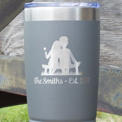 Happy Anniversary 20 oz Stainless Steel Tumbler - Grey - Double Sided (Personalized)
