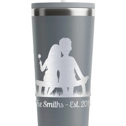 Happy Anniversary RTIC Everyday Tumbler with Straw - 28oz - Grey - Double-Sided (Personalized)