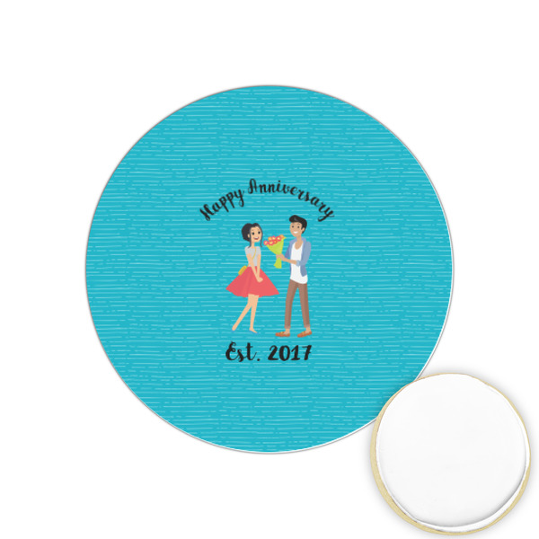 Custom Happy Anniversary Printed Cookie Topper - 1.25" (Personalized)