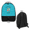 Happy Anniversary Large Backpack - Black - Front & Back View