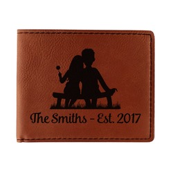 Happy Anniversary Leatherette Bifold Wallet - Double Sided (Personalized)