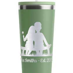 Happy Anniversary RTIC Everyday Tumbler with Straw - 28oz - Light Green - Double-Sided (Personalized)