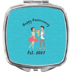 Happy Anniversary Compact Makeup Mirror (Personalized)