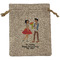 Happy Anniversary Medium Burlap Gift Bag - Front