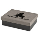 Happy Anniversary Medium Gift Box w/ Engraved Leather Lid (Personalized)