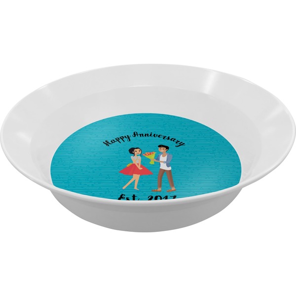 Custom Happy Anniversary Melamine Bowl - 12 oz (Personalized)