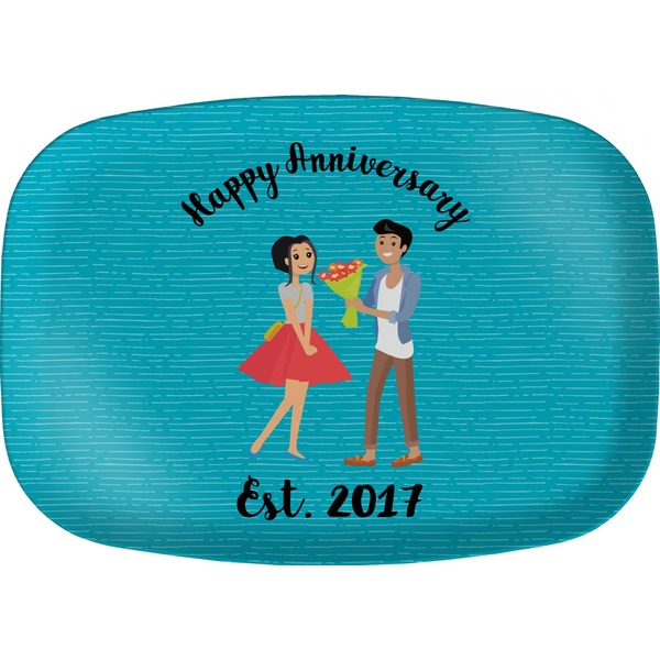 Custom Happy Anniversary Melamine Platter (Personalized)