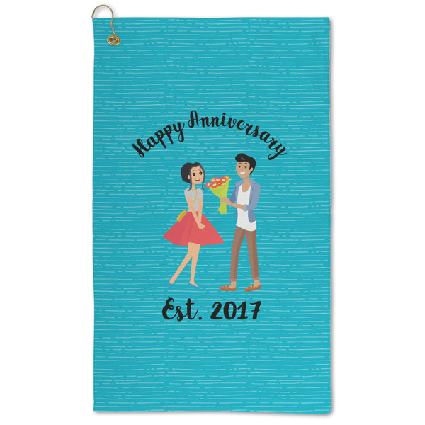 Custom Happy Anniversary Microfiber Golf Towel (Personalized)