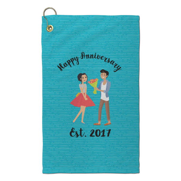 Custom Happy Anniversary Microfiber Golf Towel - Small (Personalized)